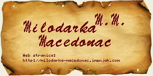 Milodarka Macedonac vizit kartica